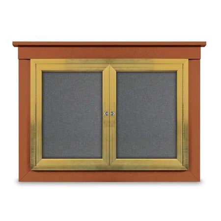 United Visual Products Letterboard, Header, Burgundy/Walnut UV2621HD-WALNUT-BURGUN